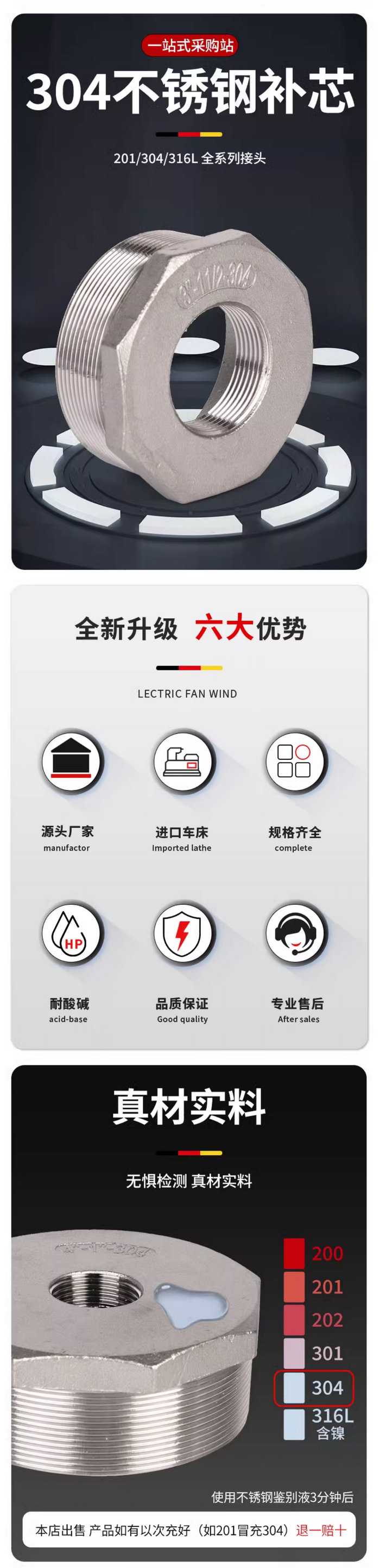 不銹鋼補(bǔ)芯內(nèi)外絲