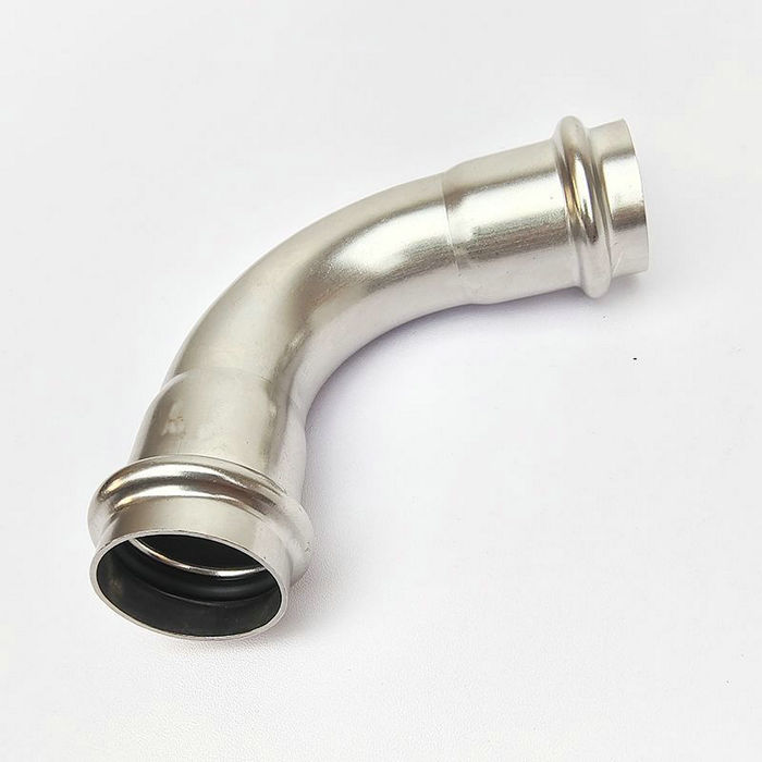 卡壓式不銹鋼管件：A型45°彎頭